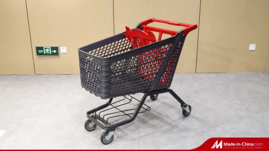 Carrello del carrello della spesa in plastica per la spesa del supermercato