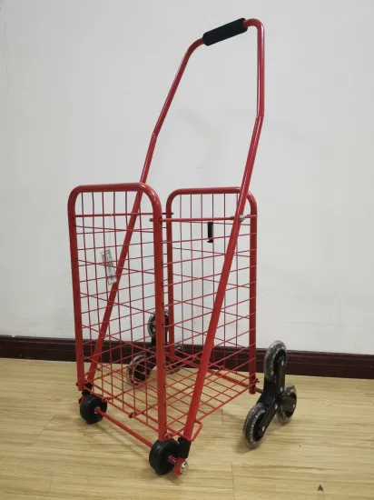 Carrello della spesa per scalatore di scale in metallo per carrello della spesa a 3 ruote di fabbrica per uso domestico